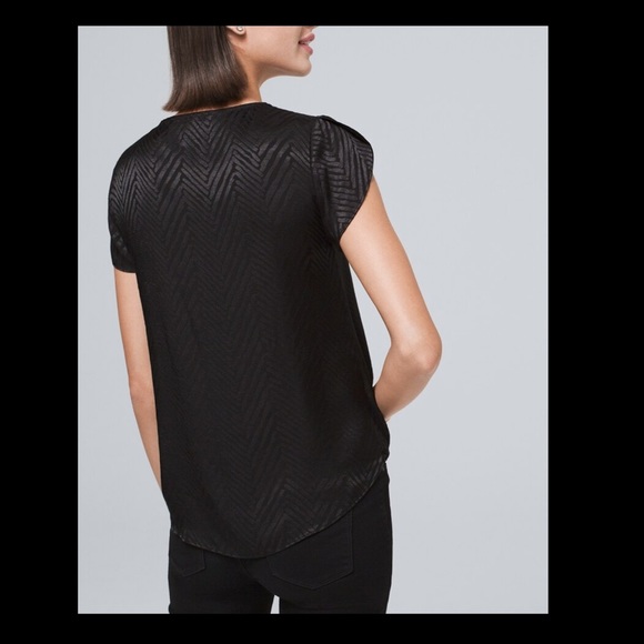 White House black market surplice satin top New - Picture 2 of 9